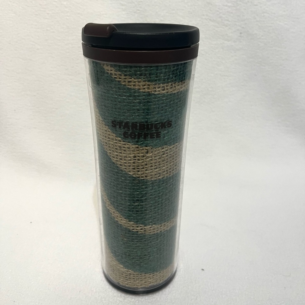 Starbucks 2010 Raffia Burlap Tumbler 16 oz
